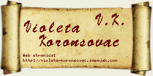 Violeta Koronsovac vizit kartica